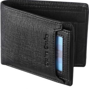 Men Formal, Casual Black Artificial Leather Wallet (8 Card Slots)